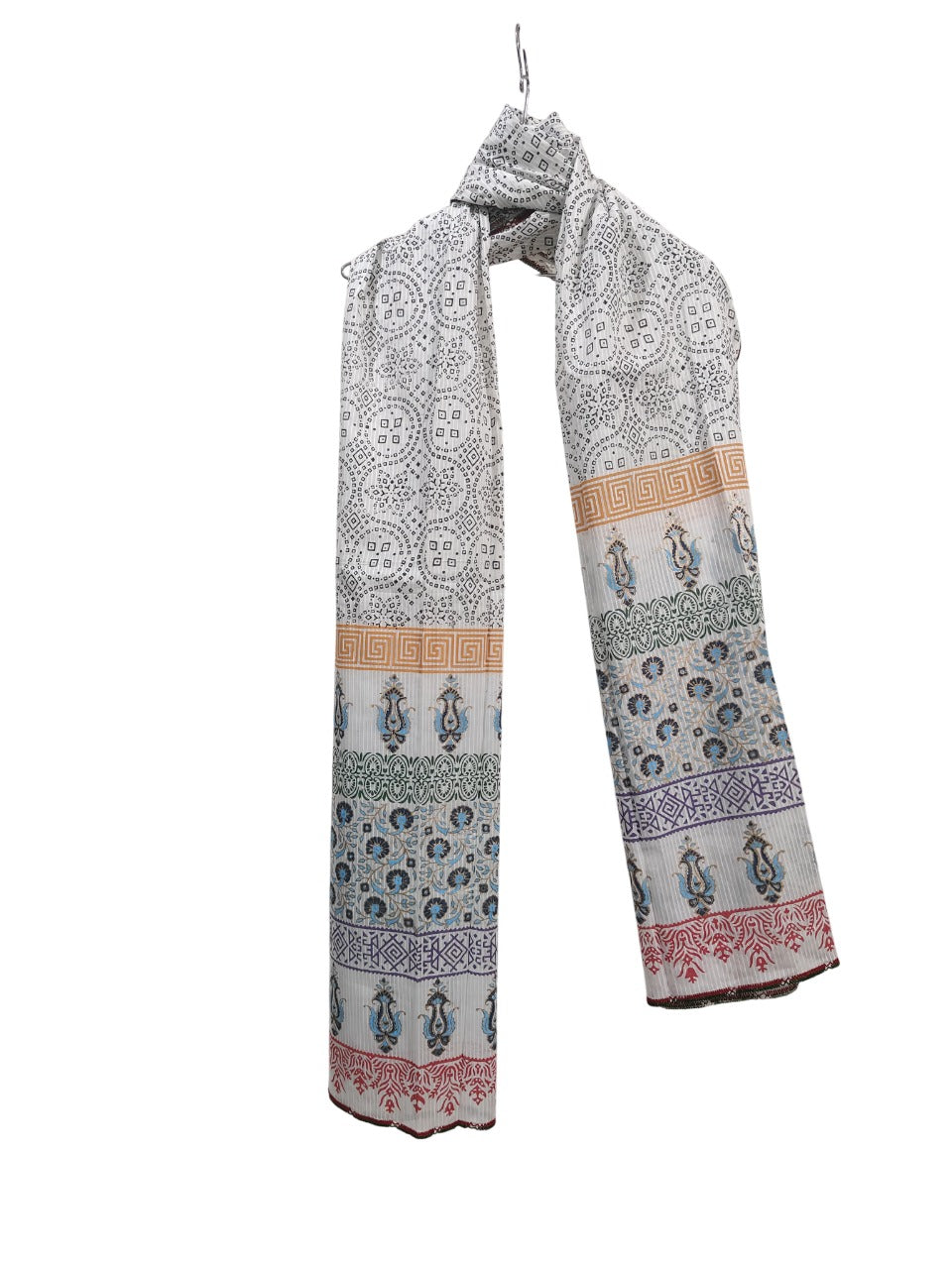 Traditional hand block printed stole for women