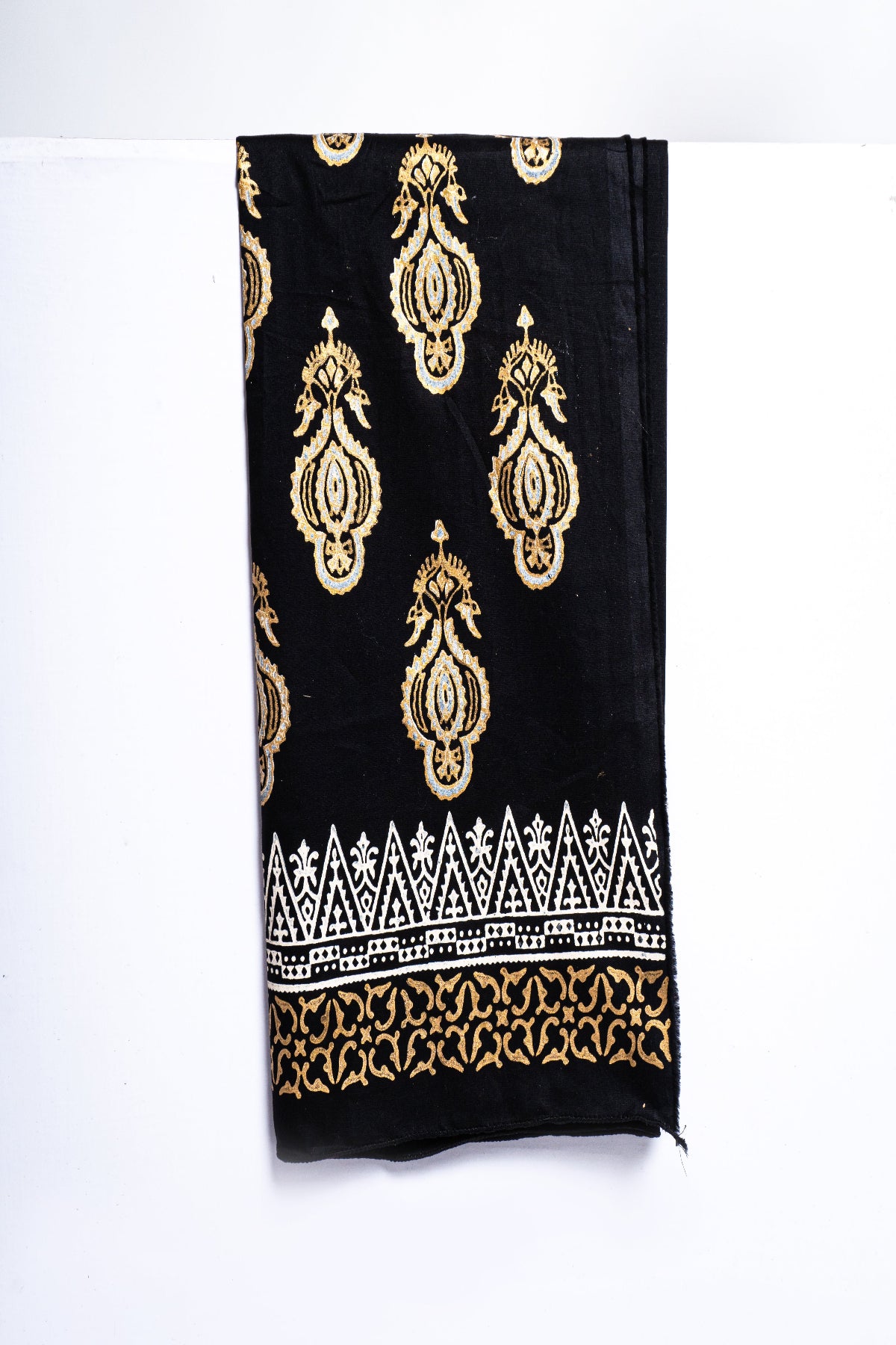Zariyat by Sumera | 3-Piece Unstitched Block Print Raw Silk Suit with Medium Silk Dupatta