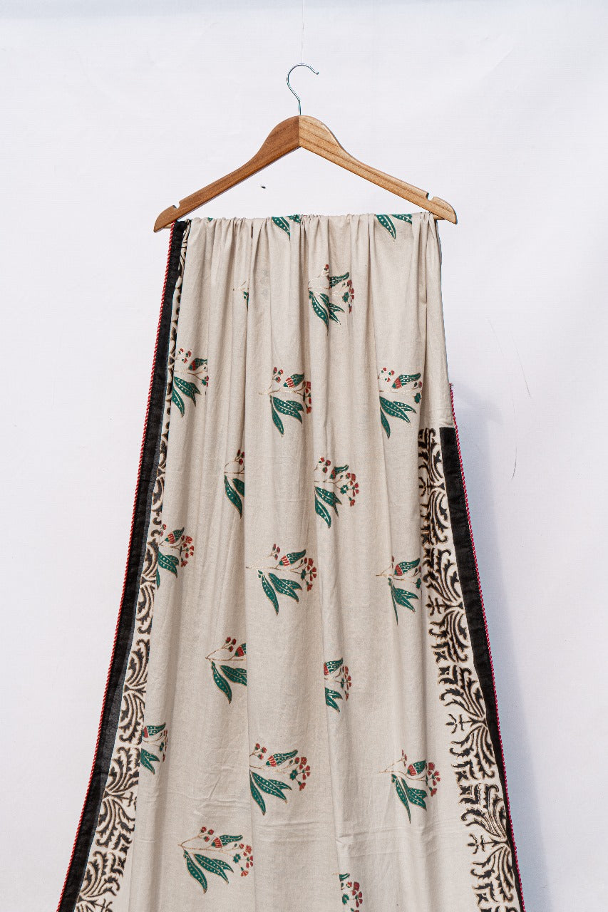 Zariyat by Sumera | Premium Hand Block Print Lawn Saree Set