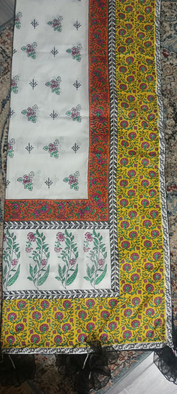 Hand Block Print Dooria Lawn Dupatta | Premium Women's Lightweight Summer Dupatta