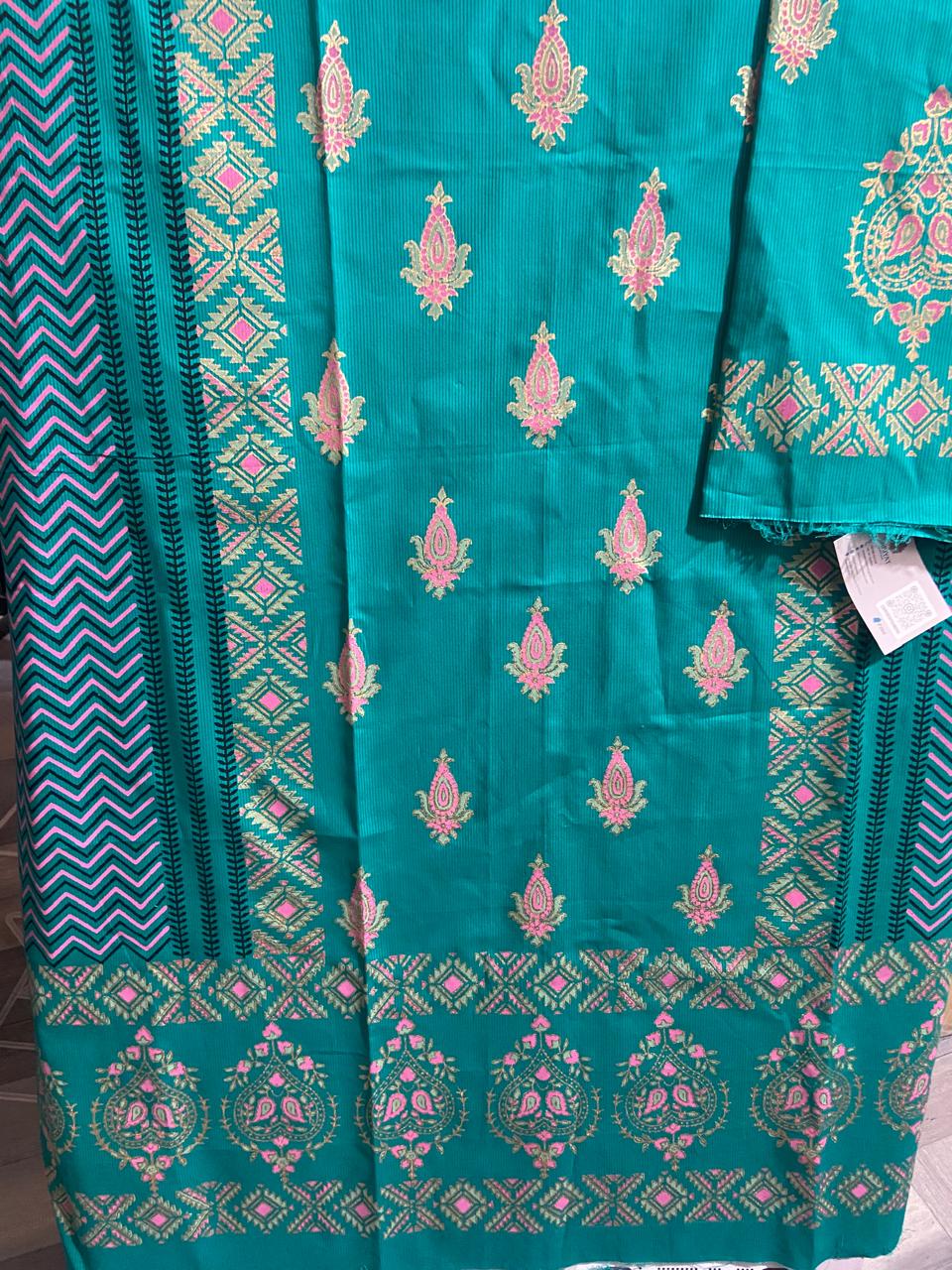 Teal Embroidered Lawn Suit | Zariyat by Sumera