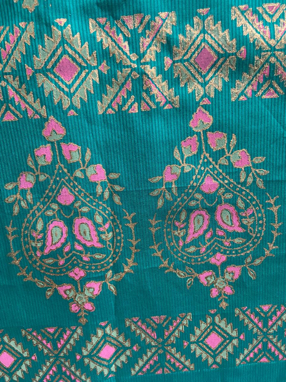 Teal Embroidered Lawn Suit | Zariyat by Sumera