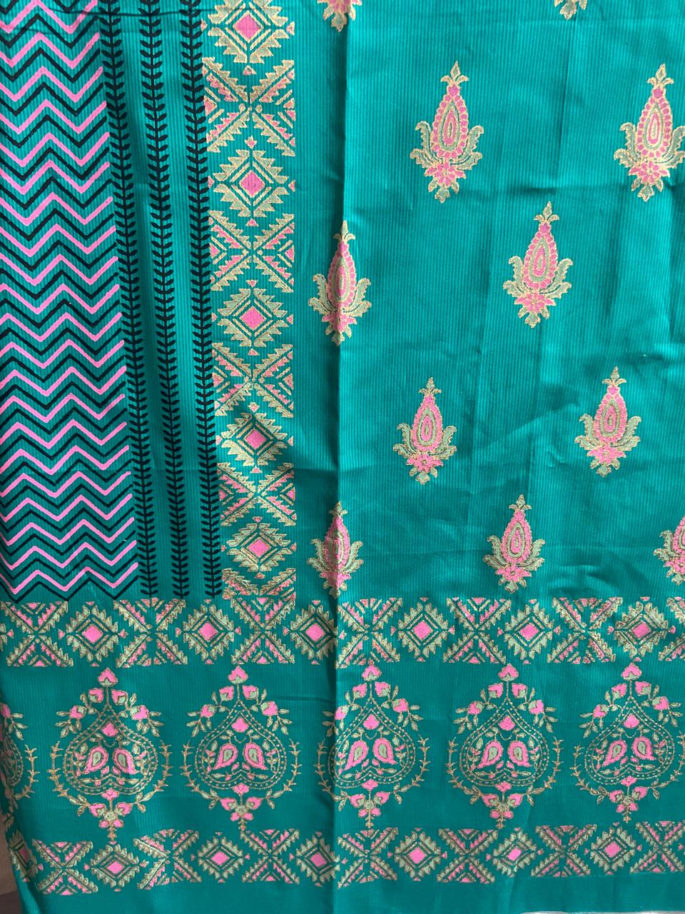 Teal Embroidered Lawn Suit | Zariyat by Sumera