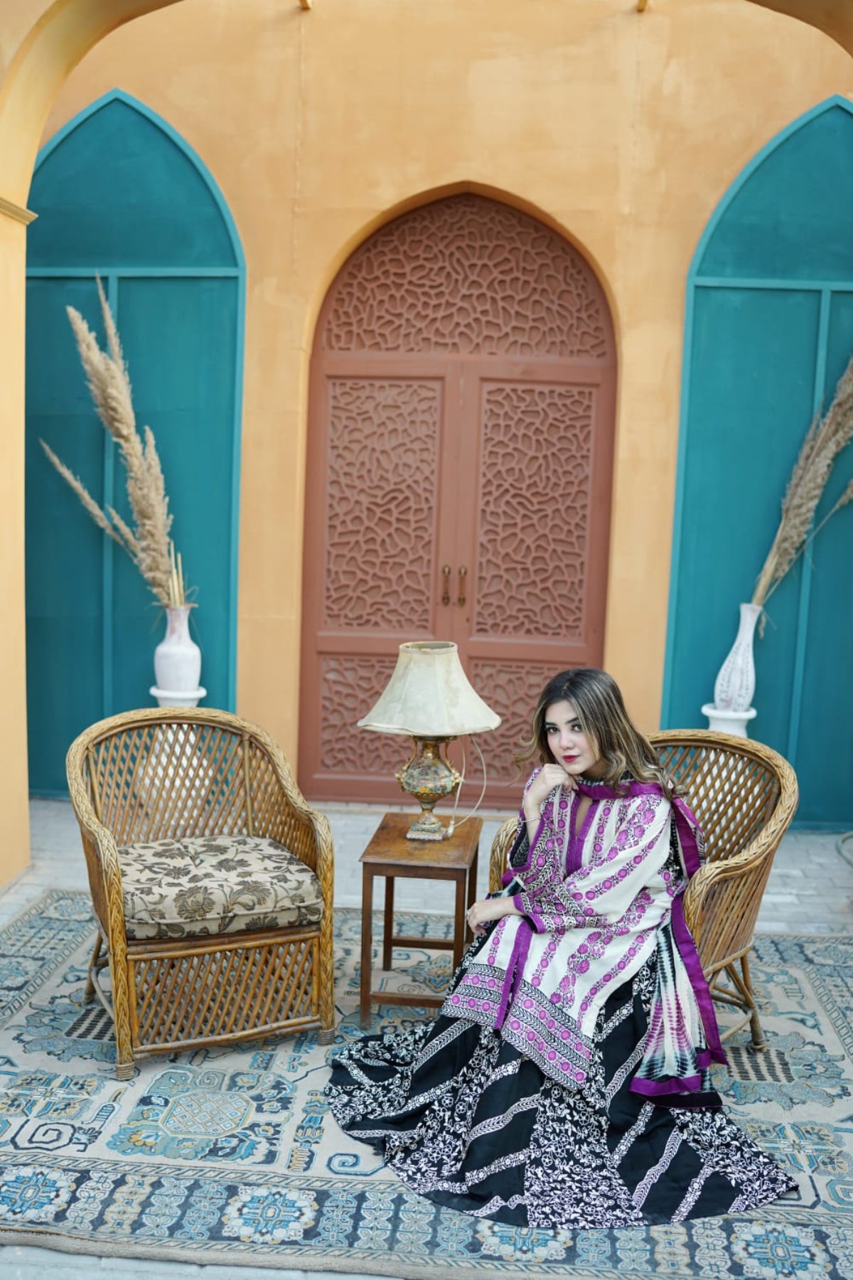 Elegant ethnic wear featuring artisanal hand-block print work.