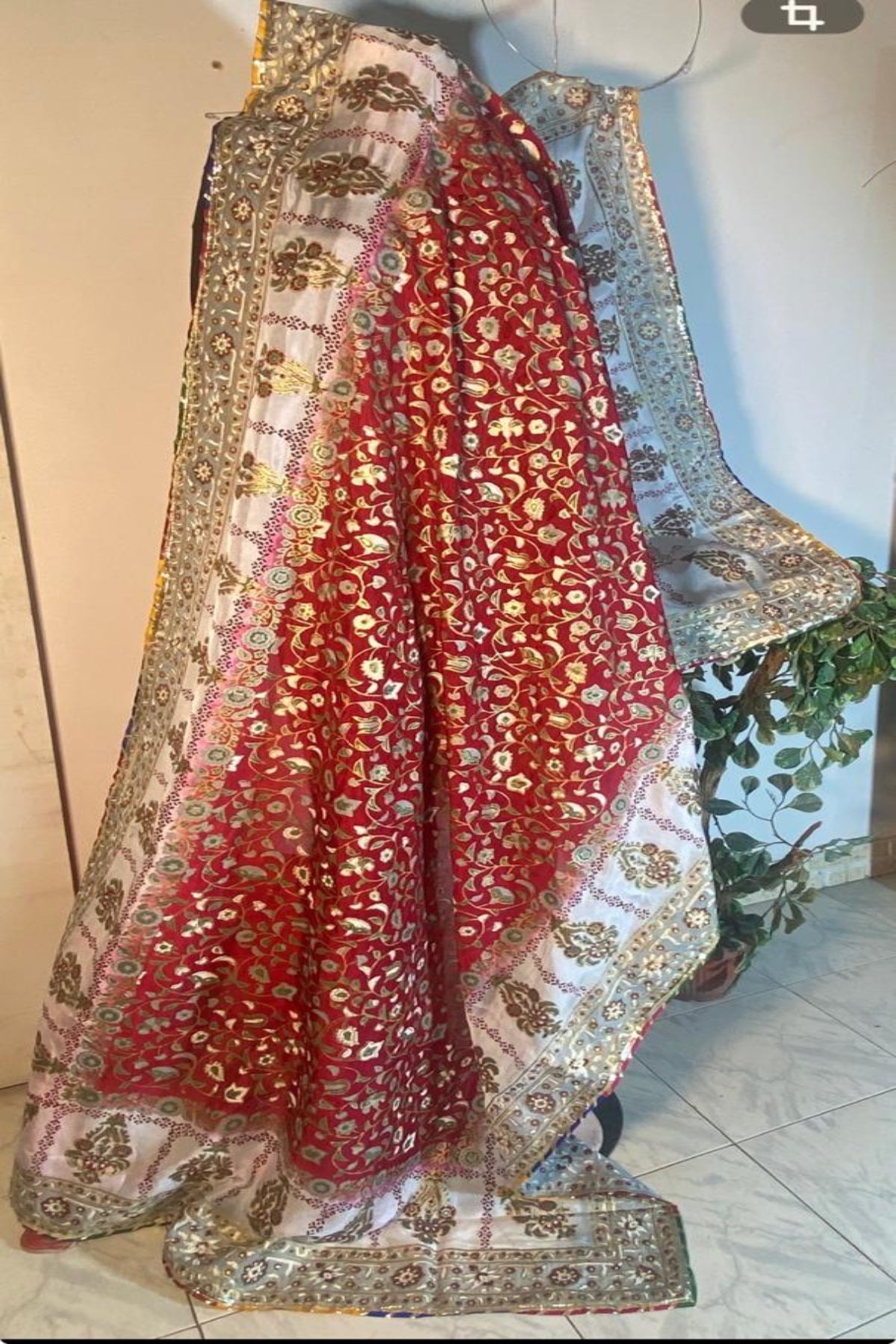 Premium quality festive silk dupatta, 2.75 yards long, suitable for formal ethnic wear.