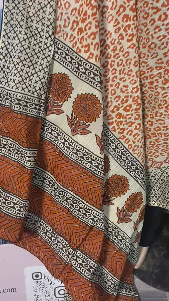 Handmade Block Print Dooria Lawn Dupatta